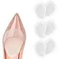 URAQT Fusspolster Pads,3 Paar Silikon Pads Vorfuß Gelpolster Vorderfuß Schuheinlagen Antislip für Gelpolster Vorderfuß Fersenschutz High Heels Schuhpads, Einlegesohlen Vorfuß, Ballenpolster