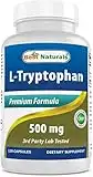 Best Naturals L-Tryptophan 500mg 120 Capsules - tryptophan Supplements for Natural Way to get Good Night Sleep