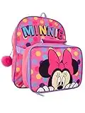 Disney Kids Backpack and Lunchbag Set Pink Minnie Mouse