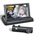 Baby Car Camera, BABYMUST 1080P Mirror with Night Vision Function, 4.4”HD Wide Seat Camera to Observe Baby's Every Movement While Driving,Baby Monitor 360°Fixable (BCC 01)