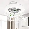 PADMA Modern LED Ceiling Light with Fan, 40W Dimmable Ceiling Fan Lights with Remote Control, Adjustable Wind Speed, Fan Lights for Living Room, Bedroom, Hallway Dining Room, Office,3000-6000K.