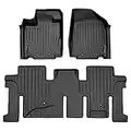 SMARTLINER Custom Fit Floor Mats 2 Row Liner Set Black Compatible with 2013-2020 Nissan Pathfinder / 2013 Infiniti JX35 / 2014-2020 QX60