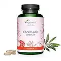 Candida Complex Vegavero® | 100% NATUREL | Acide Caprylique, Probiotique, Origan, Feuille d’Olivier, Pamplemousse, Ail Noir | Sans additifs | 120 Gélules | VEGAN