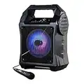 WICKED GIZMOS Portable Karaoke Boombox Machine with Amplifying Speaker and LED Lighting, Microphone, Bluetooth and AUX Inputs, Party Entertainment