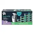 Tommee Tippee Nachfüllkassetten für Twist & Click Advanced Windelentsorgungssystem mit Nachhaltig Bezogener Antibakterieller GREENFILM-Folie, 12-er Pack