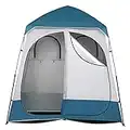 Kcelarec 2 Room Shower Tent, 7.5 FT Instant Pop Up Shelter with Carrying Bag, Privacy Changing Room Tent for Portable Toilet, Easy Setup, Perfecr for Camping, Dressing Outdoor or Indoor