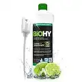 BiOHY Détergent pour lave vaisselle (Bouteille de 1l) + Distributeur | SANS PHOSPHATES concentré pour la gastronomie | brillance grâce à une formule exceptionnelle (Geschirrreiniger)