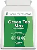 Green Tea Capsules High Strength - 90 x 12480mg - Green Tea Extract EGCG - Provides Polyphenols, Catechins - Green Tea Tablets Suitable for Keto Diet - Green Tea Capsules Weight Loss - Green Tea Pills