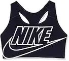 NIKE Women's T-shirt Sports Bra, Black/(White), L