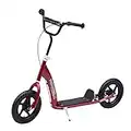 HOMCOM Teen Push Scooter Kids Children Stunt Scooter Bike Bicycle Ride On 12" EVA Tyres (Red)