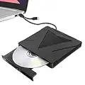 Ebarsenc Externes DVD CD Laufwerk USB 3.0 & Type-C Plug & Play Tragbar CD DVD +/- RW Brenner Extern Player Drive für Laptop/PC/Desktop/MacBook, Kompatibel mit Windows 11/10/8/7/XP/Linux/MacOS