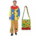 VALICLUD Halloween Costumes for Adults Clown Costume and Accessories Clown Outfit for Men Women