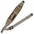 HUNTPAL 2 Point Gun Sling 12 Gauge Shotgun Sling with Quick-Grab Handle, 3 Shell Holders Ammo Cartridge Holder, Steel Swivels and Thumb Hole, 1.25" Nylon Webbing Belt Neoprene Padded Shoulder Strap