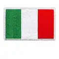 Toppa Bandiera Italia – Toppa Termoadesiva Ricamata Emblema Nazionale, Patch Militari Bandiera Italiana, Applicazione da Cucire o da Stirare per Tessuti (8.5 x 5.6 cm)