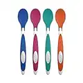 Dr. Brown's Designed to Nourish TempCheck Silicone Spoons, 4-Pack, Blue