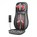 Snailax shiatsu Neck & Back Massager with Heat, Full Back Kneading Shiatsu or Rolling Massage, Massage Chair pad with Height Adjustment, Back Massager for Neck and Shoulder