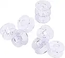 AASh 50 x Sewing Machine Bobbins | Bobbins Spools | For Brother Janome Singer Elna Pfaff Sewing Machine | Transparent Plastic