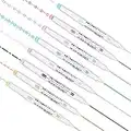 KINBOM 8pcs Stylos Surligneurs Courbes, Lot Surligneurs Stylos à Pointes Fines Double Pointe avec pour Étudiants des Gamins Adolescents Adultes l'Écriture Dessin Journal (6 Modèles; 8 Couleurs)