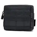 TRIWONDER Bolsa Táctica Molle Bolsa de Administración EDC Bolsa de Herramientas Militar para Colgar Cinturón Transportar (Negro - A - 1 pcs)