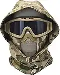 Sturmhaube Winddichte Maske Halbgesicht Airsoft Mesh-Maske Und Taktische Schutzbrille, Geeignet Für Halloween und Airsoft Paintball Spiele