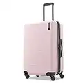 American Tourister Stratum XLT Expandable Hardside Luggage with Spinner Wheels, Petal Pink, Checked-Medium 24-Inch, Stratum XLT Expandable Hardside Luggage with Spinner Wheels
