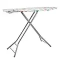 Amazon Basics Ironing Board with H-Shaped Iron Rest, Large, 122 cm x 43 cm, Grey, Polka Dots