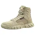 YEVHEV Tactical Schuhe Herren Leichte Militär Stiefel rutschfeste Ultralight Sportschuhe Verschleißfest Militärstiefel für Camping,Wandern,Sport,Outdoor, Sand, Gr. 43 EU