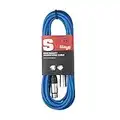 Stagg 6 m hochwertigen XLR-auf XLR-Stecker Mikrofon Kabel blau