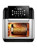 Innsky 10.6 Quart Air Fryer Oven with Rotisserie & Dehydrator, 【Patent & Safety Certs】10-in-1 Hot Air Fryers Toaster Oven Combo, Airfryer Countertop Oven, 6 Accessories, 32+ Recipes, ETL Certified, 1500W