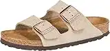 Birkenstock Arizona Gris Pardo Plantilla Suave Cuero Aterciopelado