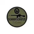 Copytec Patch/Aufnäher - 7,62mm Scharfschütze G3 Zielfernrohr Gewehr Bundeswehr Waffe Sturmgewehr Standardgewehr AGA Fallschirmjäger Uniform #19558