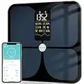 Body Fat Scale, Lepulse Large Display Scale for Body Weight, High Accurate Digital Bathroom Scale, BMI Smart Weight Scale with Body Fat Muscle Heart Rate, 15 Body Compositions with Trend