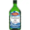 Carlson - Cod Liver Oil, 1100 mg Omega-3s, Plus Vitamins A and D3, Wild Caught Norwegian Arctic Cod Liver Oil, Sustainably Sourced Nordic Fish Oil Liquid, Unflavored, 500 mL (16.9 Fl Oz)