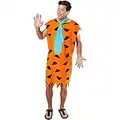 Rubie's 15736 - Costume Classico Fred Flintstone, Uomo, Arancione, Taglia Unica