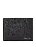 Calvin Klein Portefeuille Homme Warmth Bifold 5 CC W/ Coin Large Petit Modèle, Noir (Ck Black), Taille Standard