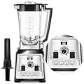 AMZCHEF Batidora de Vaso 2000W - Licuadoras para Zumos y Batidos - Batidora Smoothie Blender con Regulador de 8 Velocidades - Blender Profesional con 4 Teclas Predefinidas - Contenedor 2L sin BPA