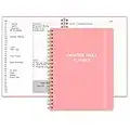 Undated Daily Planner - Undated Planner with Hourly Schedules, Action Items and Follow-up, A4 Daily Organizer Notebook to Increase Productivity, Appointment Book for Time Management, 8.5 × 11 Inch