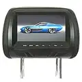 Gemini _ Mall Universel 7" Voiture Appui-Tête Moniteur Siège Arrière Divertissement Lecteur multimédia pour Lecteur DVD et Jeux Vidéo, SD, USB Noir