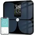 Báscula de Baño,Lepulse Bascula Precision Peso Digital Grasa Corporal Inteligente,Bascula Grasa Corporal y Muscular Con Pantalla Grande, Bascula Bioimpedancia Con 15 Mediciónes,Compatible Andriod/IOS