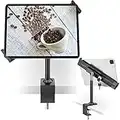 AboveTEK Anti Theft Locking Tablet Stand Holder - 360/320 POS Swivel - Lockable Tablet Security Stand Lock, Desktop Table Clamp Mount Fits 7 to 11 Inch iPad Fire Microsoft Galaxy Tab Google (Black)