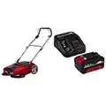 Einhell Spazzatrice a Batteria Te-Sw 18/610 Li-Solo Power X-Change + Power-X-Change Starter Kit, Caricabatteria e Batteria da 4000 mAh Li-Ion, Nero, Rosso