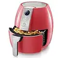 Ultrean Air Fryer, 4.2 Quart (4 Liter) Electric Hot Air Fryers Oven Oilless Cooker with LCD Digital Screen and Nonstick Frying Pot, UL Certified, 1-Year Warranty, 1500W (4L, Red)