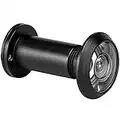 Earl Diamond Safety Door Viewer,Solid Brass 220-degree Door Viewer/Peephole with Heavy Duty Rotating Privacy Cover for 1-3/8" to 2-1/6" Doors, Door Viewer for Home Office Hotel (Black)