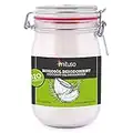 Aceite de coco orgánico mituso, insípido (desodorizado), 1 paquete (1 x 1000 ml) en un vaso con clip