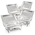 Zelsius plat-réchaud Set professionnel Grenoble, 4 x acier inoxydable de maintien au chaud Récipient Plat, 30 Pièces, la chaleur Récipient, buffet, Réchaud