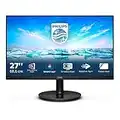 Philips 272V8A - Monitor FHD de 27", AdaptiveSync (1920 x 1080, 75 Hz, VGA, HDMI, DisplayPort), Color Negro