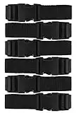 Harrier Hardware Utility Strap with Quick-Release Buckle, Black, 72-Inch, 6-Pack