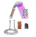 7 Colour Changing Led Shower Head Ionic Filtration Shower Hose 1.5m Extra Shower Head Beads Bio-Active Stone Mineral Ball