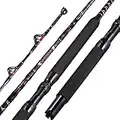 FISHAPPY Trolling Rod 1 Piece Saltwater Offshore Heavy Roller Rod Big Game Conventional Boat Fishing Pole 5'6'' (5'6'' - 80-120lbs - 1 Piece)