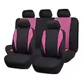 Flying Banner Fahion Universal Car Seat Cover 8 Colors Full Seat Covers 9Pcs/Set for Car (Pink)